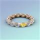3 - Madison 5x3 mm Oval Lab Grown Diamond and Yellow Sapphire Eternity Band 