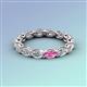 3 - Madison 5x3 mm Oval Lab Grown Diamond and Pink Sapphire Eternity Band 