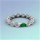 3 - Madison 5x3 mm Oval Lab Grown Diamond and Emerald Eternity Band 