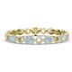 1 - Lyann Oval Aquamarine and Round Diamond Eternity Tennis Bracelet 