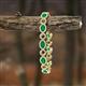 3 - Lyann Oval Emerald and Round Diamond Eternity Tennis Bracelet 