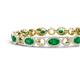 4 - Lyann Oval Emerald and Round Diamond Eternity Tennis Bracelet 