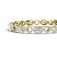 4 - Lyann Oval White Sapphire and Round Diamond Eternity Tennis Bracelet 