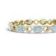 4 - Lyann Oval Aquamarine and Round Diamond Eternity Tennis Bracelet 