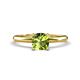 1 - Elodie 6.00 mm Cushion Peridot Solitaire Engagement Ring 