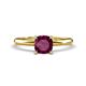 1 - Elodie 6.00 mm Cushion Rhodolite Garnet Solitaire Engagement Ring 