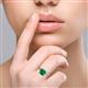 2 - Elodie 6.00 mm Cushion Lab Created Emerald Solitaire Engagement Ring 