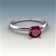 3 - Elodie 6.00 mm Cushion Rhodolite Garnet Solitaire Engagement Ring 