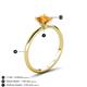 5 - Elodie 6.00 mm Cushion Citrine Solitaire Engagement Ring 