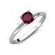 4 - Elodie 6.00 mm Cushion Rhodolite Garnet Solitaire Engagement Ring 