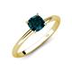 4 - Elodie 6.00 mm Cushion London Blue Topaz Solitaire Engagement Ring 