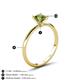 5 - Elodie 6.00 mm Cushion Peridot Solitaire Engagement Ring 