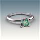 3 - Elodie 6.00 mm Cushion Lab Created Alexandrite Solitaire Engagement Ring 