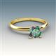 3 - Elodie 6.00 mm Cushion Lab Created Alexandrite Solitaire Engagement Ring 