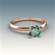 3 - Elodie 6.00 mm Cushion Lab Created Alexandrite Solitaire Engagement Ring 