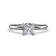 1 - Elodie 6.00 mm Cushion Forever Brilliant Moissanite Solitaire Engagement Ring 