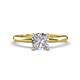 1 - Elodie 6.00 mm Cushion Forever Brilliant Moissanite Solitaire Engagement Ring 