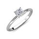4 - Elodie 6.00 mm Cushion Forever One Moissanite Solitaire Engagement Ring 