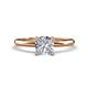 1 - Elodie 6.00 mm Cushion Forever One Moissanite Solitaire Engagement Ring 