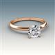 3 - Elodie 6.00 mm Cushion Forever One Moissanite Solitaire Engagement Ring 