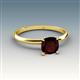 3 - Elodie 6.00 mm Cushion Red Garnet Solitaire Engagement Ring 