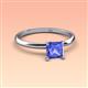 3 - Elodie 6.00 mm Princess Tanzanite Solitaire Engagement Ring 