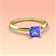 3 - Elodie 6.00 mm Princess Tanzanite Solitaire Engagement Ring 