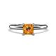 1 - Elodie 6.00 mm Princess Citrine Solitaire Engagement Ring 