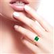 2 - Elodie 6.00 mm Princess Lab Created Emerald Solitaire Engagement Ring 