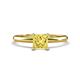 1 - Elodie 6.00 mm Princess Lab Created Yellow Sapphire Solitaire Engagement Ring 