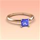 3 - Elodie 6.00 mm Princess Tanzanite Solitaire Engagement Ring 