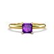 1 - Elodie 6.00 mm Princess Amethyst Solitaire Engagement Ring 