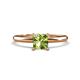 1 - Elodie 6.00 mm Princess Peridot Solitaire Engagement Ring 