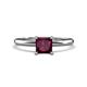 1 - Elodie 6.00 mm Princess Rhodolite Garnet Solitaire Engagement Ring 