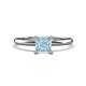 1 - Elodie 6.00 mm Princess Aquamarine Solitaire Engagement Ring 