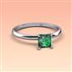 3 - Elodie 6.00 mm Princess Lab Created Alexandrite Solitaire Engagement Ring 