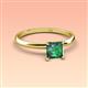 3 - Elodie 6.00 mm Princess Lab Created Alexandrite Solitaire Engagement Ring 