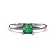 1 - Elodie 6.00 mm Princess Lab Created Alexandrite Solitaire Engagement Ring 