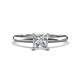 1 - Elodie 6.00 mm Princess Forever Brilliant Moissanite Solitaire Engagement Ring 