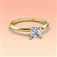 3 - Elodie 6.00 mm Princess Forever Brilliant Moissanite Solitaire Engagement Ring 