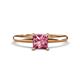 1 - Elodie 6.00 mm Princess Pink Tourmaline Solitaire Engagement Ring 