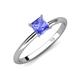 4 - Elodie 6.00 mm Princess Tanzanite Solitaire Engagement Ring 