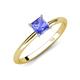4 - Elodie 6.00 mm Princess Tanzanite Solitaire Engagement Ring 
