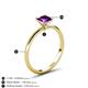 5 - Elodie 6.00 mm Princess Amethyst Solitaire Engagement Ring 