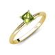 4 - Elodie 6.00 mm Princess Peridot Solitaire Engagement Ring 