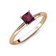 4 - Elodie 6.00 mm Princess Rhodolite Garnet Solitaire Engagement Ring 