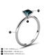 5 - Elodie 6.00 mm Princess London Blue Topaz Solitaire Engagement Ring 