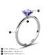 5 - Elodie 6.00 mm Princess Tanzanite Solitaire Engagement Ring 