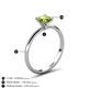 5 - Elodie 6.00 mm Princess Peridot Solitaire Engagement Ring 