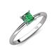 4 - Elodie 6.00 mm Princess Lab Created Alexandrite Solitaire Engagement Ring 
